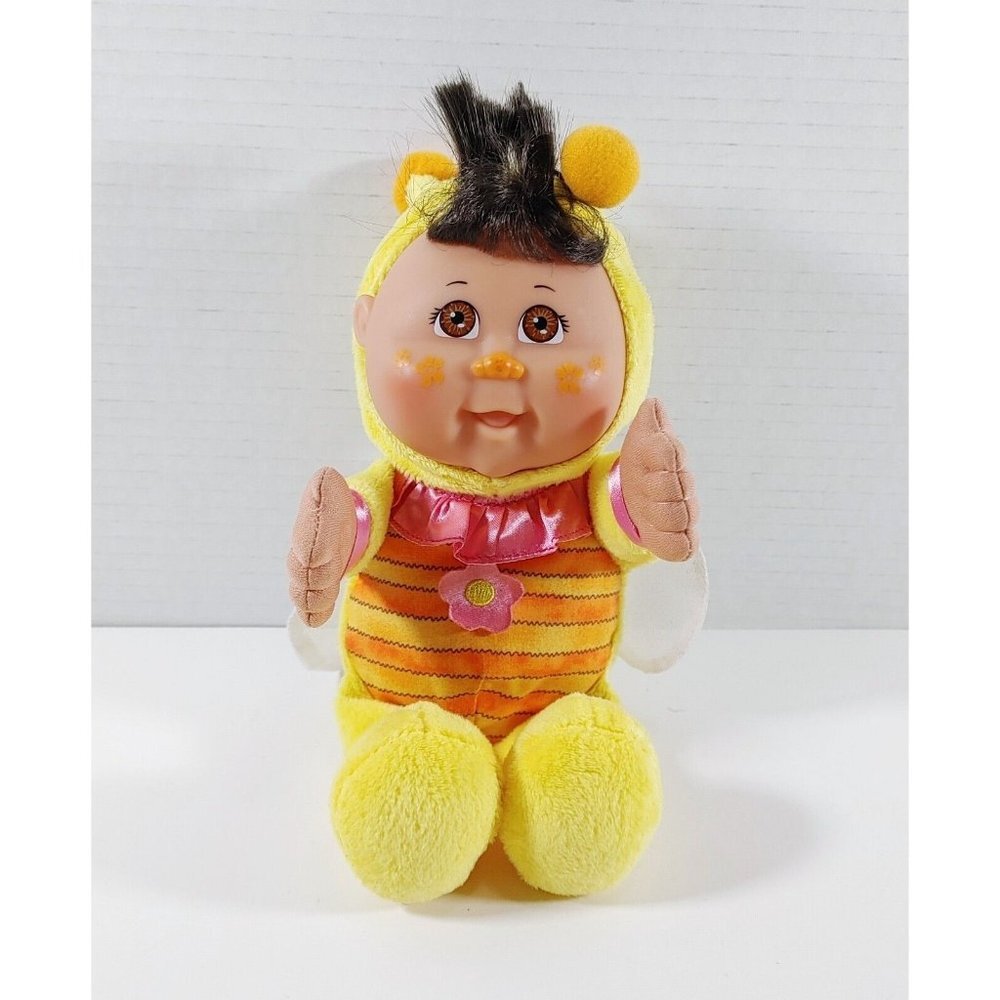 Cabbage Patch Kids 9" Bee Girl Doll 2018 Plush Toy Brown Eyes Hair Soft Body